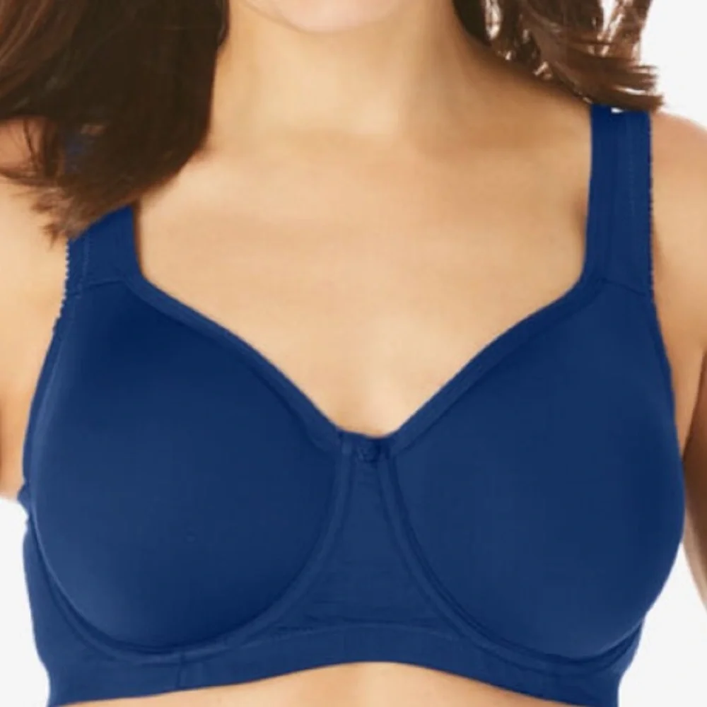 New Underwire Microfiber T-Shirt Bra Woman Within comfort choice 54B